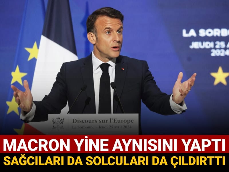 macron yine aynisini yapti sagcilari da solculari da cildirtti A2fC9CLK